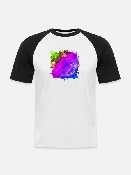 Hip Hop Rap DJ - Men's Baseball T-Shirt - white/black