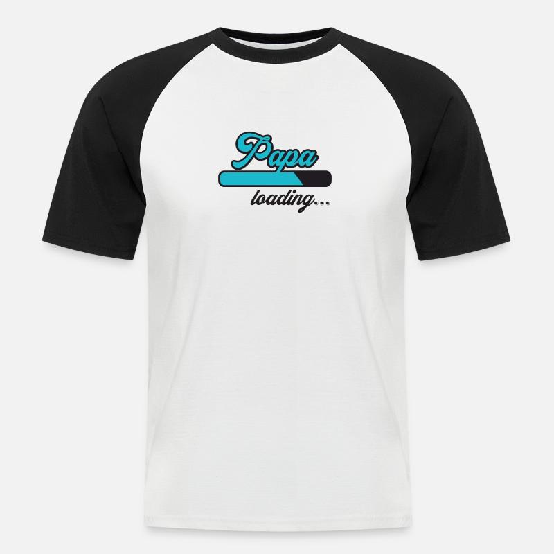 Dad loading - Men's Baseball T-Shirt - white/black