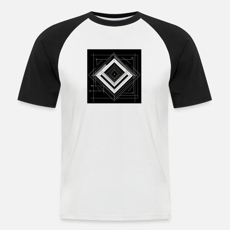 85d753b8 b3c6 4543 a4a1 e956d2632950 - Männer Baseball-T-Shirt - Weiß/Schwarz