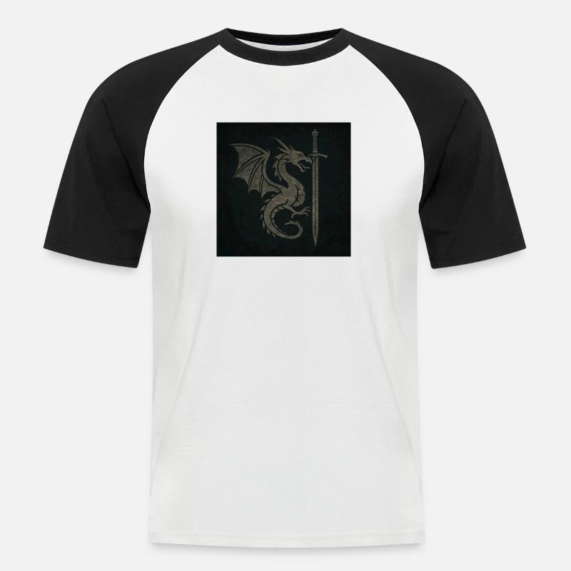file 00000000d90861f79eaa2d64bd17d13b conversat - Männer Baseball-T-Shirt - Weiß/Schwarz