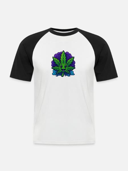 Canabliss - Männer Baseball-T-Shirt - Weiß/Schwarz
