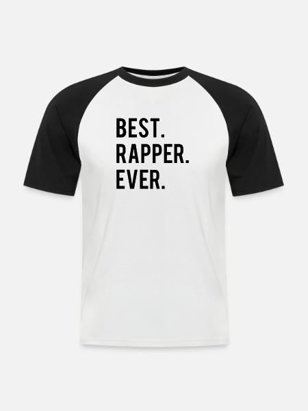 Best Rapper Ever - Men's Baseball T-Shirt - white/black