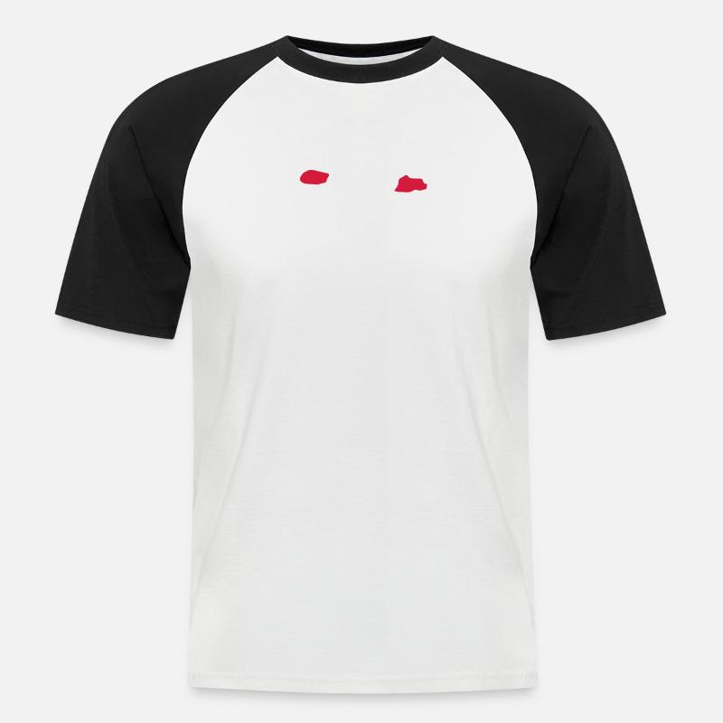 gremlin - Männer Baseball-T-Shirt - Weiß/Schwarz
