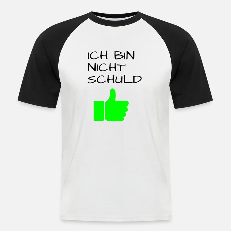 Je ne suis pas coupable - T-shirt baseball manches courtes Homme - blanc/noir