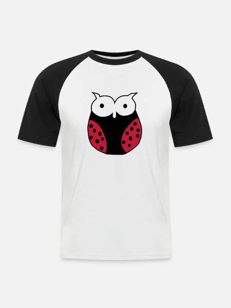 Ladybug Gross - Men's Baseball T-Shirt - white/black
