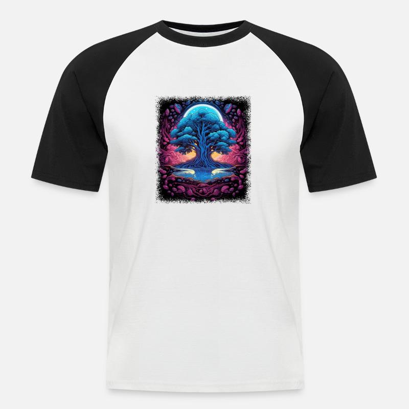 browser chef evolution tshirts - Männer Baseball-T-Shirt - Weiß/Schwarz