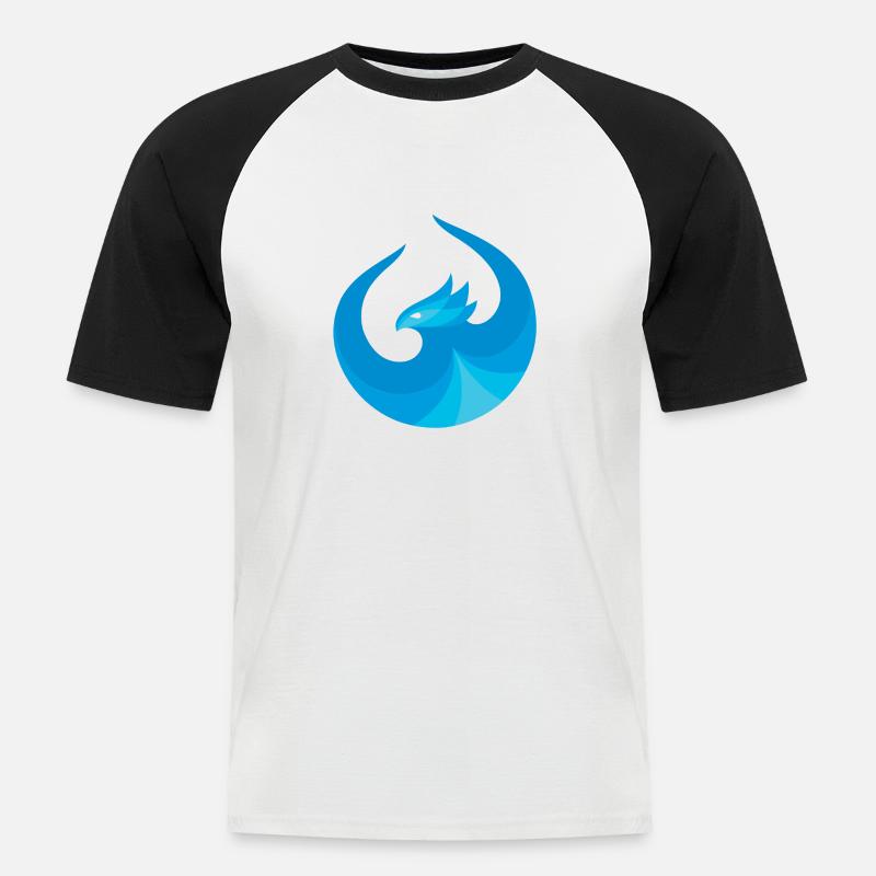 UI5 Phoenix Blue - Männer Baseball-T-Shirt - Weiß/Schwarz