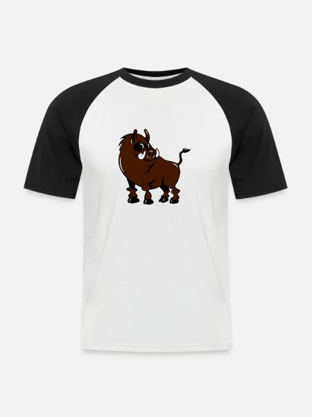 Wild boobs cool cute funny sunglasses - Men's Baseball T-Shirt - white/black