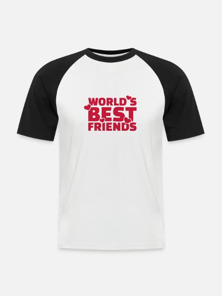Freunde - Männer Baseball-T-Shirt - Weiß/Schwarz