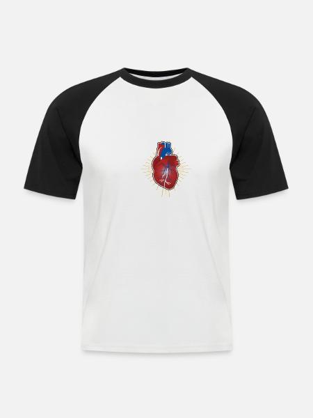 Medizin Student Arzt Geschenkidee - Männer Baseball-T-Shirt - Weiß/Schwarz