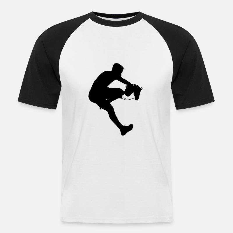 HHM - Männer Baseball-T-Shirt - Weiß/Schwarz