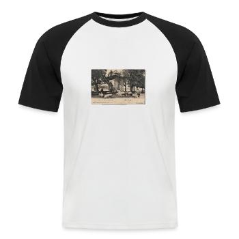 Mihrişah Valide Sultan Fountain Postcard Istanbul - Men's Baseball T-Shirt - white/black - Front - Nik (191cm)