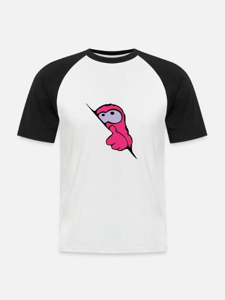 Baby Monster - T-shirt baseball manches courtes Homme - blanc/noir