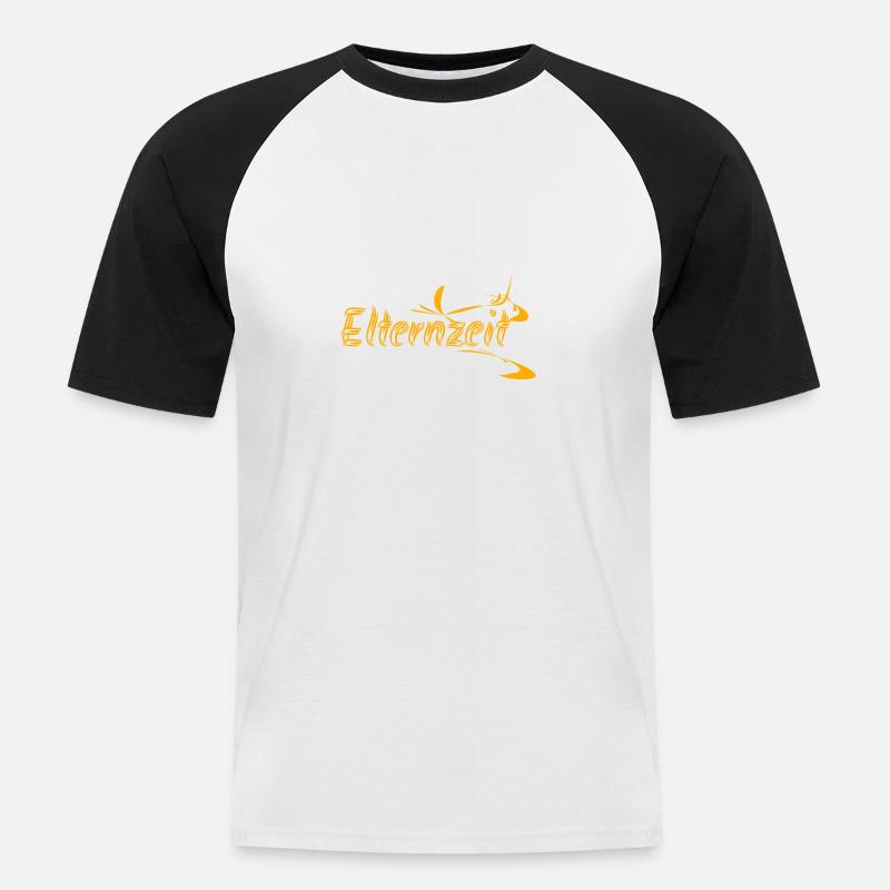 Geschenkidee Elternzeit - Männer Baseball-T-Shirt - Weiß/Schwarz