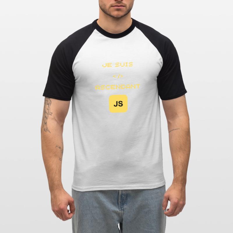 gift for JavaScript JS developer Men's Baseball T-Shirt