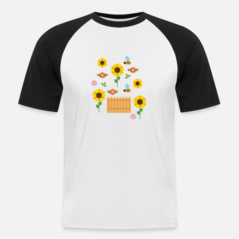 summer - Men's Baseball T-Shirt - white/black