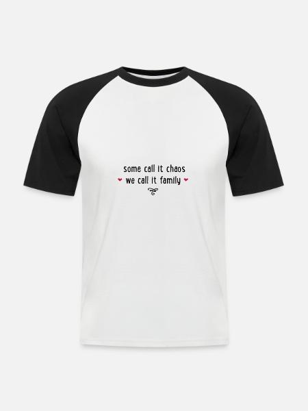 FAMILY - Men's Baseball T-Shirt - white/black