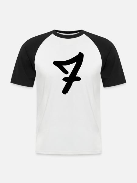 Graffiti : 7 - Men's Baseball T-Shirt - white/black