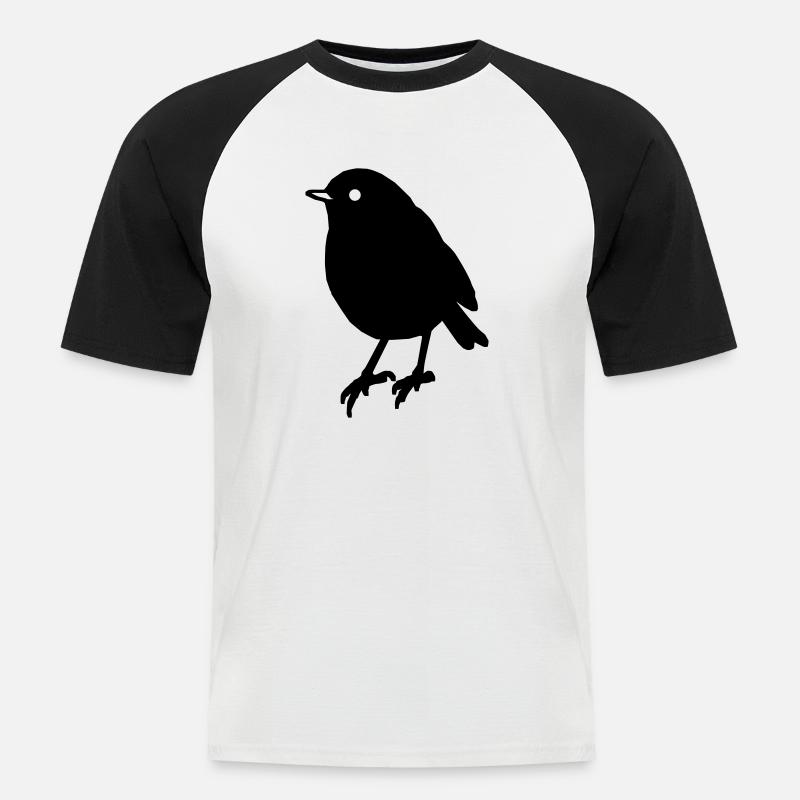 Vogel Bird Geschenk Geschenkidee - Männer Baseball-T-Shirt - Weiß/Schwarz