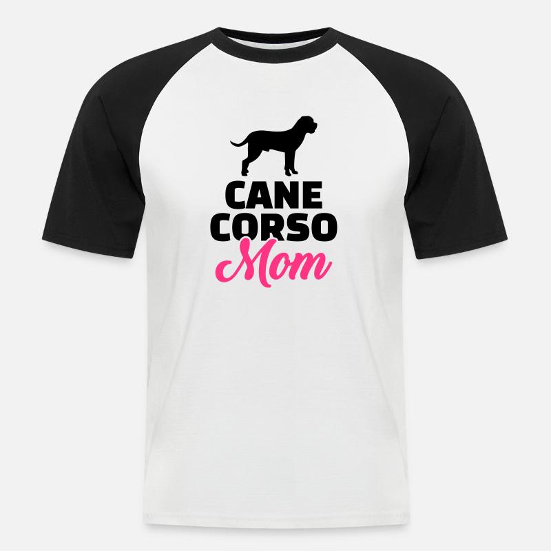 Cane Corso - Männer Baseball-T-Shirt - Weiß/Schwarz