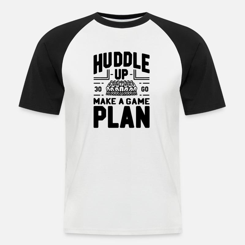 Machen Sie einen Plan - Männer Baseball-T-Shirt - Weiß/Schwarz
