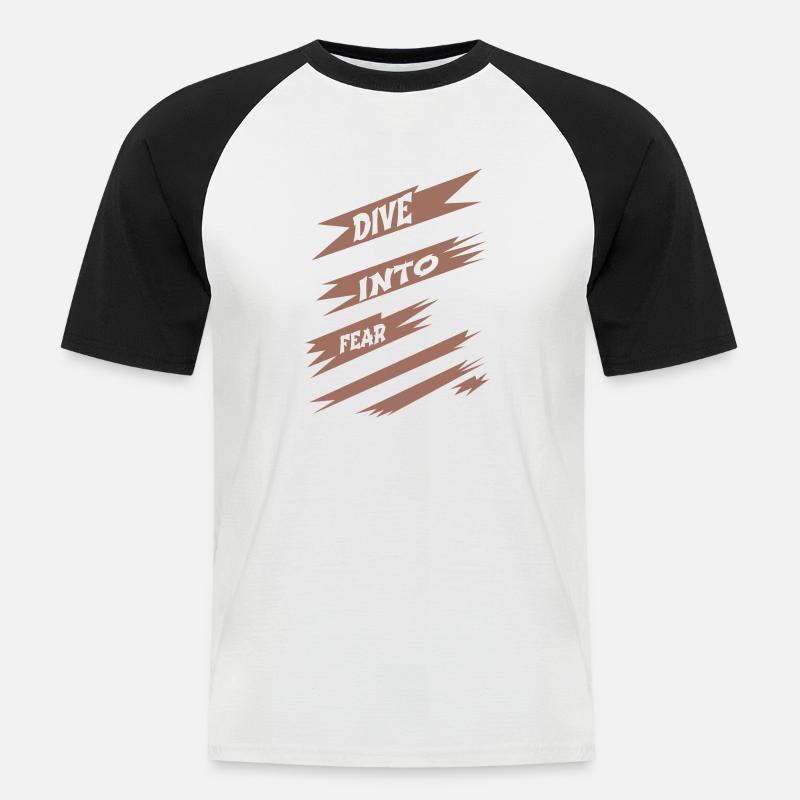 Fun Inner Courage Courage Mindset - Men's Baseball T-Shirt - white/black