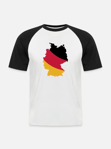 Germany - Men's Baseball T-Shirt - white/black