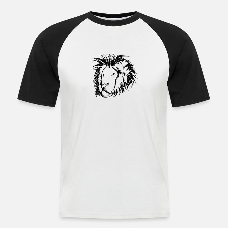 Loewe - Männer Baseball-T-Shirt - Weiß/Schwarz