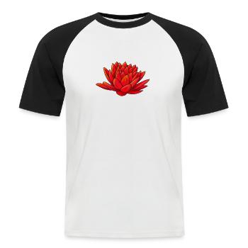 lotus - Men's Baseball T-Shirt - white/black - Front - Nik (191cm)