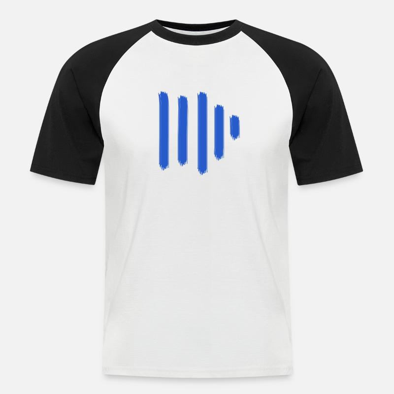 Sound Paint Bars - Männer Baseball-T-Shirt - Weiß/Schwarz