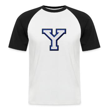 Varsity Y Yale - Men's Baseball T-Shirt - white/black - Front - Nik (191cm)