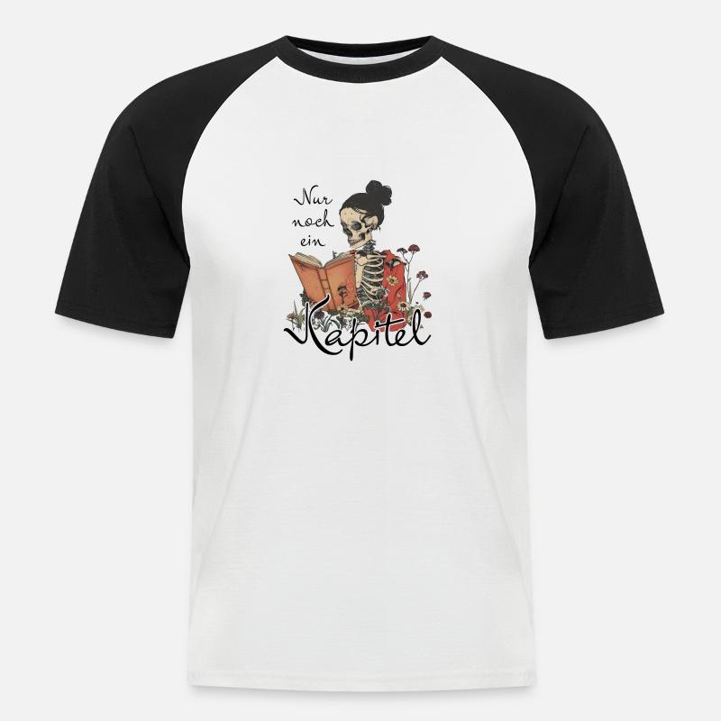 Nur noch ein Kapitel - Männer Baseball-T-Shirt - Weiß/Schwarz