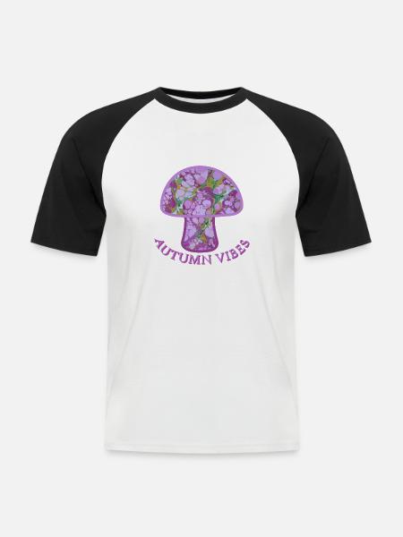 pilz e 230 - Männer Baseball-T-Shirt - Weiß/Schwarz