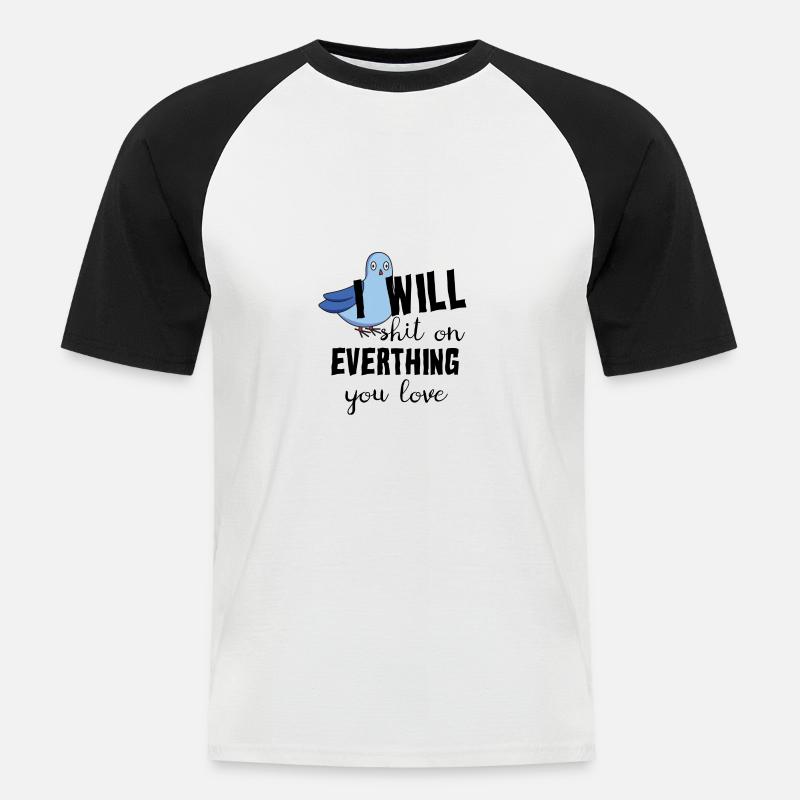 Taubenzüchter Tauben Geschenk Brieftaube Vogel - Männer Baseball-T-Shirt - Weiß/Schwarz