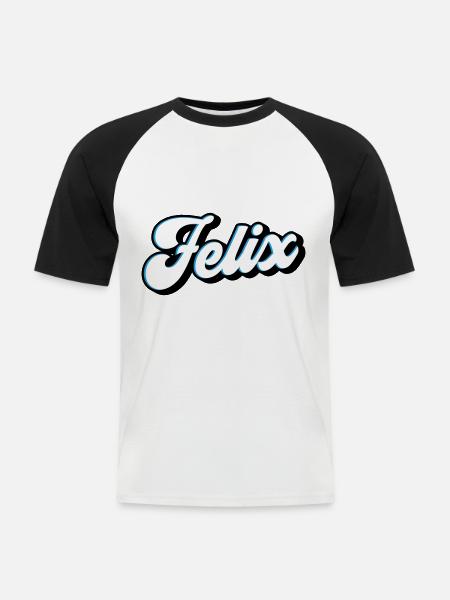 Félix | Couleurs changeantes - T-shirt baseball manches courtes Homme - blanc/noir