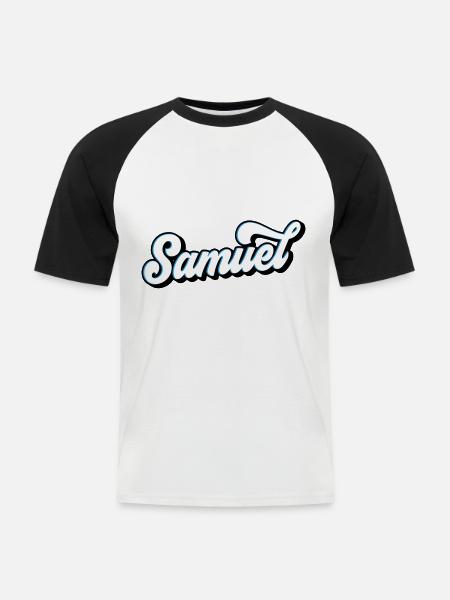 Samuel Couleurs changeantes - T-shirt baseball manches courtes Homme - blanc/noir