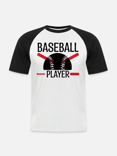 baseballspieler. Baseball-Trainer. - Männer Baseball-T-Shirt - Weiß/Schwarz