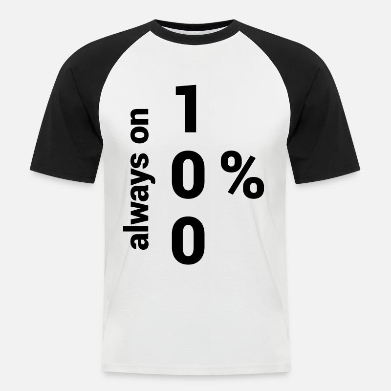 Zero or Hero - Men's Baseball T-Shirt - white/black