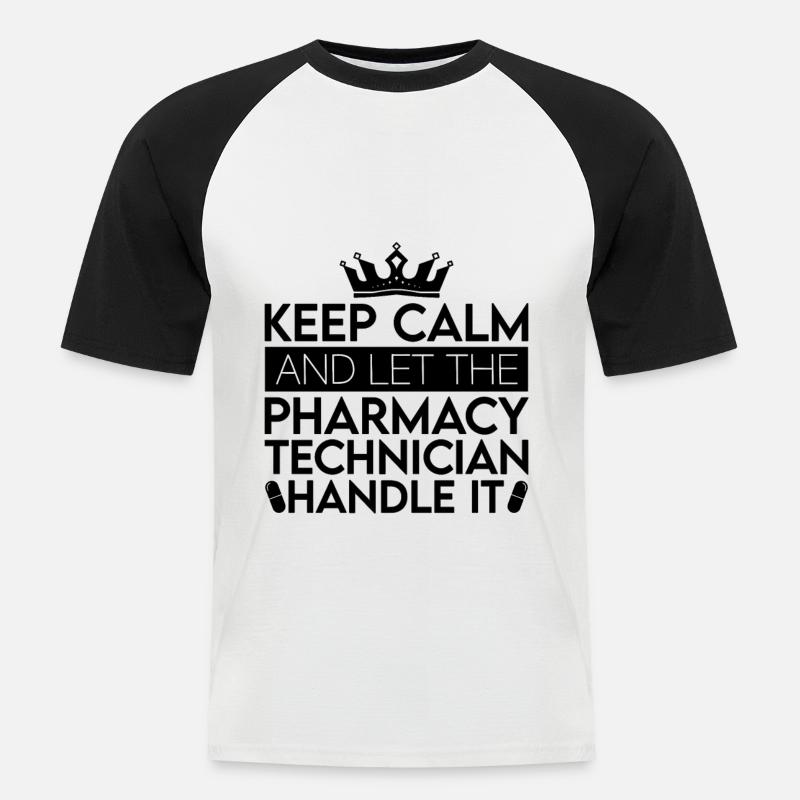 Apotheke Techniker Apothekentechniker Geschenkidee - Männer Baseball-T-Shirt - Weiß/Schwarz