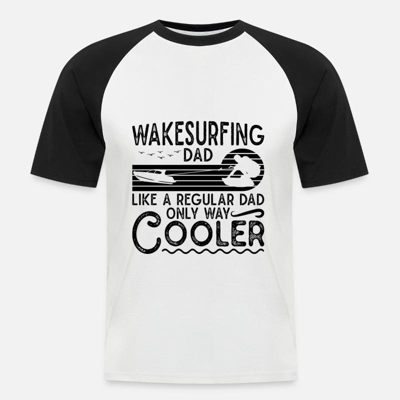 Wakeboarding Wakeboard Wakeboarder Geschenkidee - Männer Baseball-T-Shirt - Weiß/Schwarz