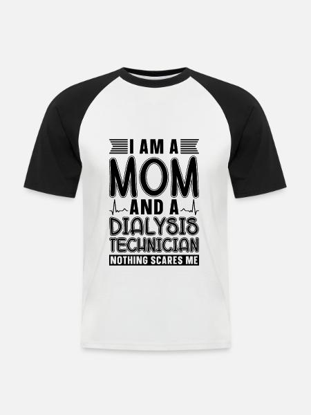 Dialysetechniker Dialyse Nephrologie Geschenkidee - Männer Baseball-T-Shirt - Weiß/Schwarz