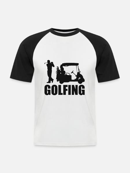 Golfing Golf Spruch Golfspieler - Männer Baseball-T-Shirt - Weiß/Schwarz