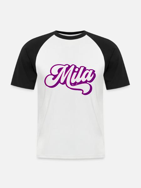 Mila | Colors changeable - Men's Baseball T-Shirt - white/black