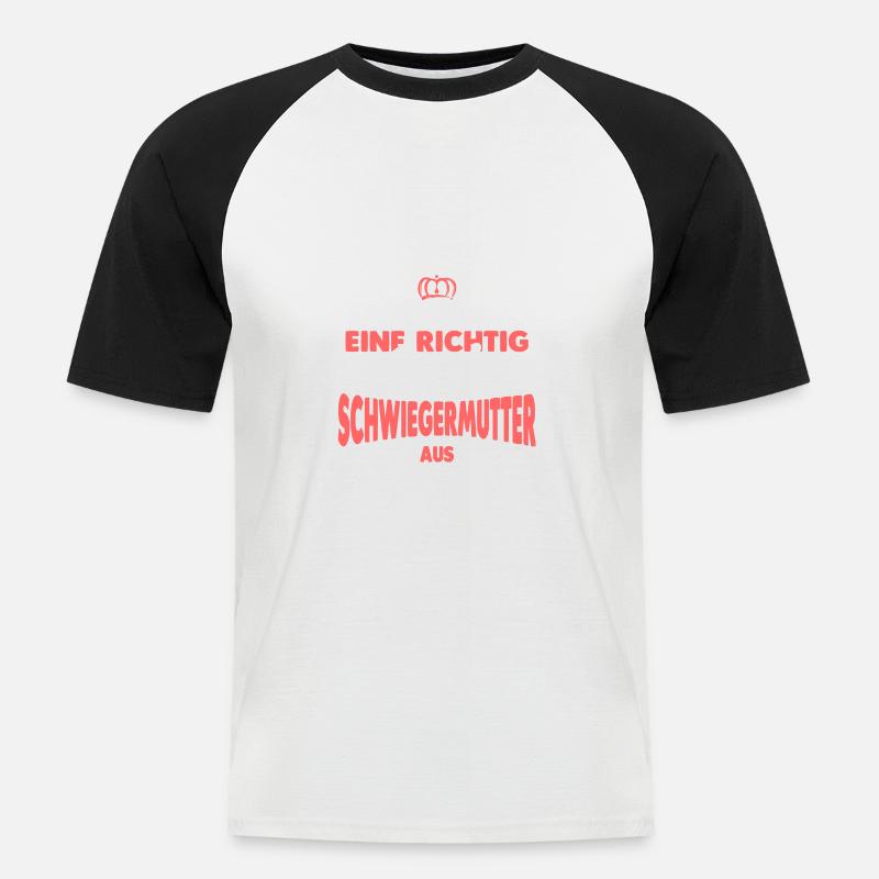 Coole Schwiegermutter Geschenk - Männer Baseball-T-Shirt - Weiß/Schwarz