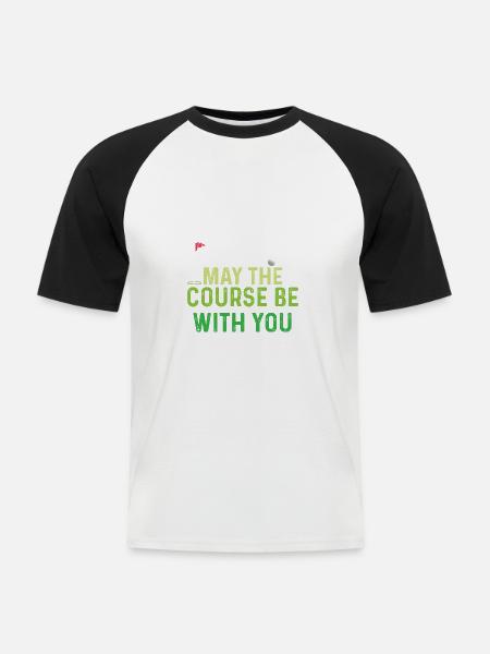 Course with you. Athlete Poison - Men's Baseball T-Shirt - white/black