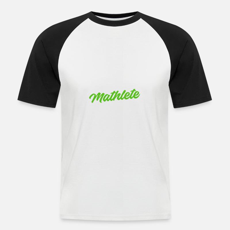 Mathled Studentenwissenschaftler Gift - Männer Baseball-T-Shirt - Weiß/Schwarz