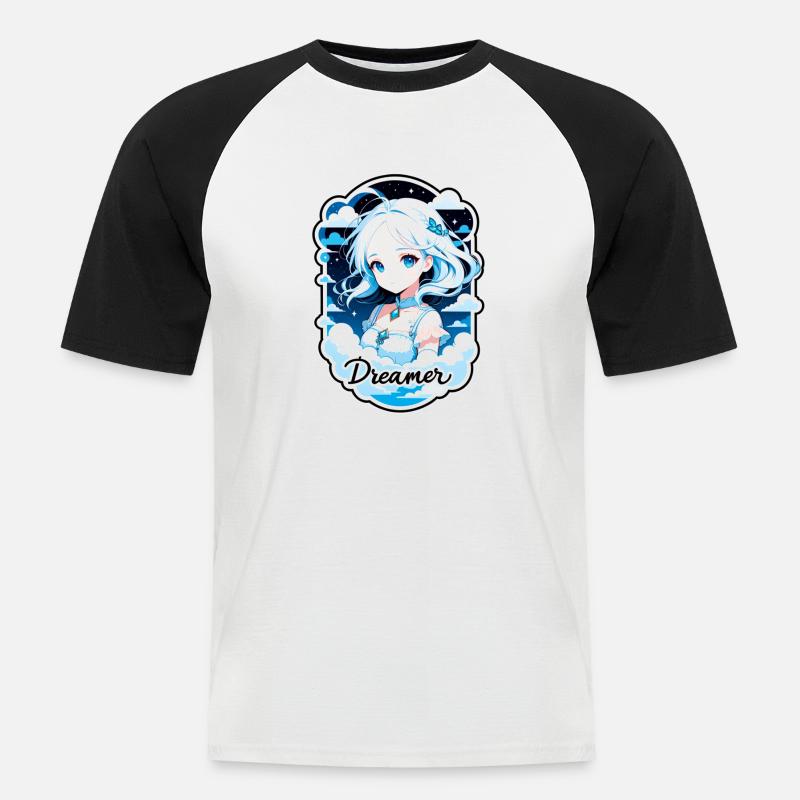 Träumer - Träumer - Träumer - Traum - Träumerei - Männer Baseball-T-Shirt - Weiß/Schwarz