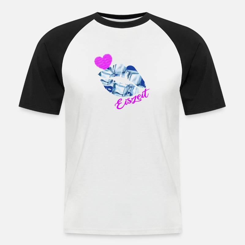 Eisbader Winterschwimmer-saison Eiszeit Kneipp - Männer Baseball-T-Shirt - Weiß/Schwarz