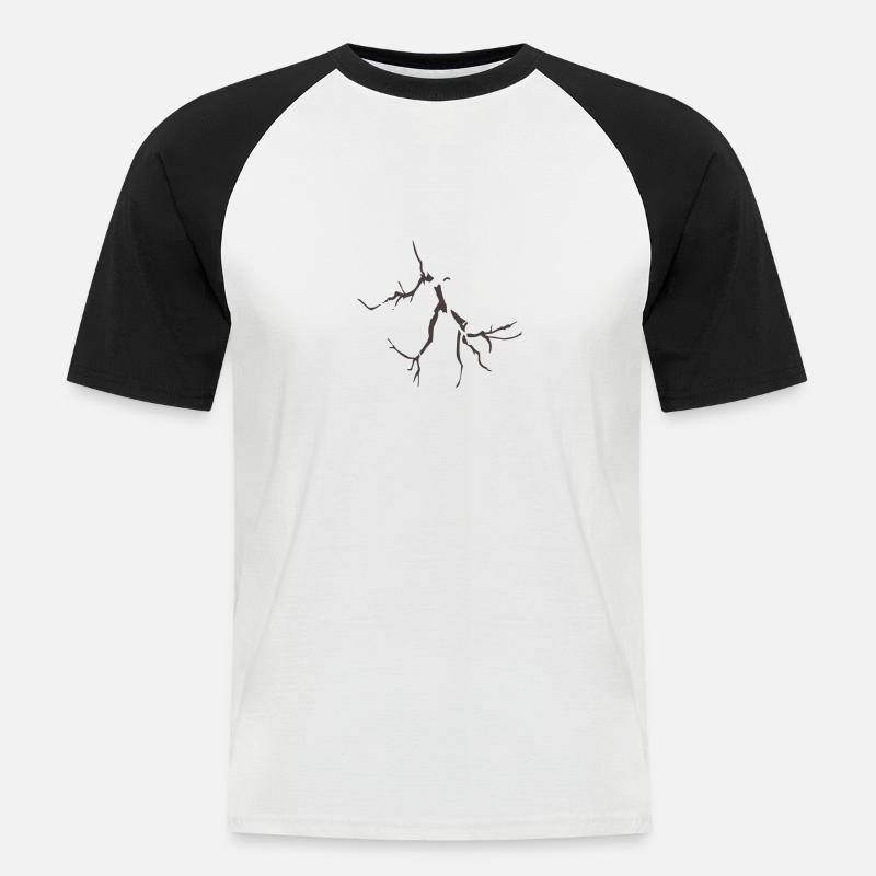 Lightning with Lightning Bolt graphics - Men's Baseball T-Shirt - white/black