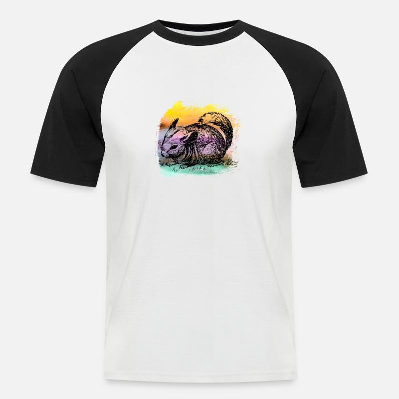 Eichhörnchen eichhörnchen squirrel T Shirt - Männer Baseball-T-Shirt - Weiß/Schwarz